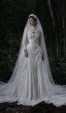Load image into Gallery viewer, Ivory Elegant Bridal Gown with Formal Bridal Look, Wedding Dress for Bridal Portraits