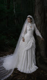 Load image into Gallery viewer, Ivory Elegant Bridal Gown with Formal Bridal Look, Wedding Dress for Bridal Portraits
