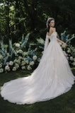 Load image into Gallery viewer, Ivory Graceful Bridal Gown with Formal Bridal Look, Wedding Dress for Bridal Portraits