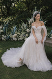 Load image into Gallery viewer, Ivory Graceful Bridal Gown with Formal Bridal Look, Wedding Dress for Bridal Portraits