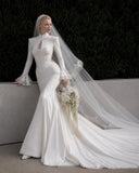 Load image into Gallery viewer, Ivory Graceful Bridal Gown with Statement Skirt, Wedding Dress for Bridal Portraits