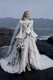Load image into Gallery viewer, Ivory Elegant Bridal Gown with Graceful Draping, Wedding Dress for Bridal Portraits