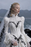 Load image into Gallery viewer, Ivory Elegant Bridal Gown with Graceful Draping, Wedding Dress for Bridal Portraits