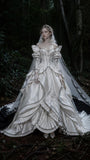 Load image into Gallery viewer, Ivory Refined Bridal Gown with Graceful Draping, Wedding Dress for Bridal Portraits