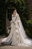 Load image into Gallery viewer, Ivory Classic Bridal Gown with Graceful Draping, Wedding Dress for Bridal Portraits