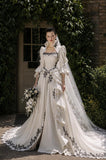 Load image into Gallery viewer, Ivory Classic Bridal Gown with Graceful Draping, Wedding Dress for Bridal Portraits