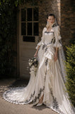 Load image into Gallery viewer, Ivory Classic Bridal Gown with Graceful Draping, Wedding Dress for Bridal Portraits