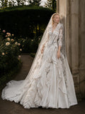 Load image into Gallery viewer, Ivory Graceful Bridal Gown with Graceful Draping, Wedding Dress for Bridal Portraits