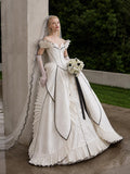 Load image into Gallery viewer, Ivory Elegant Bridal Gown with Ceremony Style, Wedding Dress for Bridal Portraits