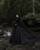 Load image into Gallery viewer, Black Statement Bridal Gown with Formal Bridal Look, Wedding Dress for Elegant Celebration