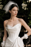 Load image into Gallery viewer, Ivory Elegant Bridal Gown with Full-Length Silhouette, Wedding Dress for Wedding Reception