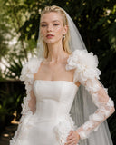 Load image into Gallery viewer, Ivory Romantic Bridal Gown with Formal Bridal Look, Wedding Dress for Wedding Reception