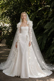 Load image into Gallery viewer, Ivory Romantic Bridal Gown with Formal Bridal Look, Wedding Dress for Wedding Reception