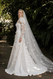 Load image into Gallery viewer, Ivory Romantic Bridal Gown with Formal Bridal Look, Wedding Dress for Wedding Reception