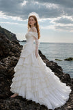 Load image into Gallery viewer, Ivory Graceful Bridal Gown with Formal Bridal Look, Wedding Dress for Wedding Reception