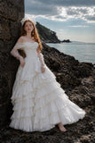 Load image into Gallery viewer, Ivory Graceful Bridal Gown with Formal Bridal Look, Wedding Dress for Wedding Reception