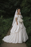 Load image into Gallery viewer, Ivory Statement Bridal Gown with Formal Bridal Look, Wedding Dress for Wedding Reception