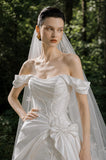 Load image into Gallery viewer, Ivory Romantic Bridal Gown with Statement Skirt, Wedding Dress for Wedding Reception