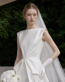 Load image into Gallery viewer, Ivory Classic Bridal Gown with Statement Skirt, Wedding Dress for Wedding Reception