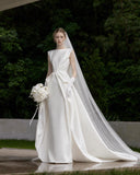 Load image into Gallery viewer, Ivory Classic Bridal Gown with Statement Skirt, Wedding Dress for Wedding Reception