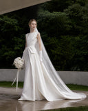 Load image into Gallery viewer, Ivory Classic Bridal Gown with Statement Skirt, Wedding Dress for Wedding Reception