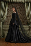 Load image into Gallery viewer, Black Statement Bridal Gown with Formal Bridal Look, Wedding Dress for Formal Ceremony