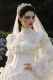 Load image into Gallery viewer, Ivory Classic Bridal Gown with Ceremony Style, Wedding Dress for Wedding Reception