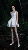 Load image into Gallery viewer, Ivory Romantic Short Bridal Dress, Modern Wedding Mini for Elegant Celebration