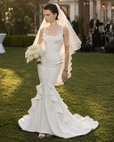 Load image into Gallery viewer, Ivory Statement Bridal Gown with Formal Bridal Look, Wedding Dress for Elegant Celebration