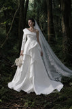 Load image into Gallery viewer, Ivory Classic Bridal Gown with Statement Skirt, Wedding Dress for Elegant Celebration