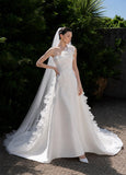 Load image into Gallery viewer, Ivory Graceful Bridal Gown with Statement Skirt, Wedding Dress for Elegant Celebration