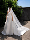 Load image into Gallery viewer, Ivory Graceful Bridal Gown with Statement Skirt, Wedding Dress for Elegant Celebration
