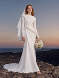 Load image into Gallery viewer, Ivory Classic Bridal Gown with Graceful Draping, Wedding Dress for Elegant Celebration