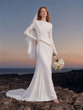 Load image into Gallery viewer, Ivory Classic Bridal Gown with Graceful Draping, Wedding Dress for Elegant Celebration