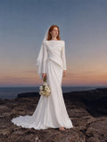 Load image into Gallery viewer, Ivory Classic Bridal Gown with Graceful Draping, Wedding Dress for Elegant Celebration