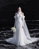 Load image into Gallery viewer, Ivory Classic Bridal Gown with Ceremony Style, Wedding Dress for Elegant Celebration