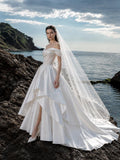 Load image into Gallery viewer, Ivory Graceful Bridal Gown with Ceremony Style, Wedding Dress for Elegant Celebration