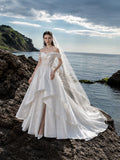 Load image into Gallery viewer, Ivory Graceful Bridal Gown with Ceremony Style, Wedding Dress for Elegant Celebration
