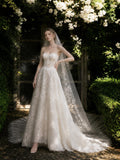 Load image into Gallery viewer, Ivory Graceful Bridal Gown with Full-Length Silhouette, Wedding Dress for Formal Ceremony