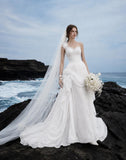 Load image into Gallery viewer, Ivory Statement Bridal Gown with Full-Length Silhouette, Wedding Dress for Formal Ceremony