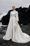 Load image into Gallery viewer, Ivory Elegant Bridal Gown with Formal Bridal Look, Wedding Dress for Formal Ceremony