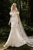 Load image into Gallery viewer, Ivory Refined Bridal Gown with Statement Skirt, Wedding Dress for Formal Ceremony