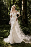 Load image into Gallery viewer, Ivory Refined Bridal Gown with Statement Skirt, Wedding Dress for Formal Ceremony