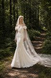 Load image into Gallery viewer, Ivory Refined Bridal Gown with Statement Skirt, Wedding Dress for Formal Ceremony