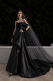 Load image into Gallery viewer, Black Gothic Bridal Gown with Ceremony Style, Wedding Dress for Wedding Reception