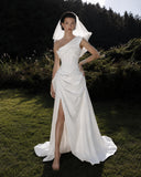 Load image into Gallery viewer, Ivory Graceful Bridal Gown with Ceremony Style, Wedding Dress for Formal Ceremony
