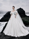 Load image into Gallery viewer, Ivory Statement Bridal Gown with Ceremony Style, Wedding Dress for Formal Ceremony