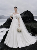 Load image into Gallery viewer, Ivory Statement Bridal Gown with Ceremony Style, Wedding Dress for Formal Ceremony