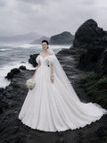 Load image into Gallery viewer, Ivory Statement Bridal Gown with Ceremony Style, Wedding Dress for Formal Ceremony