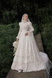 Load image into Gallery viewer, Ivory Refined Bridal Gown with Full-Length Silhouette, Wedding Dress for Garden Wedding